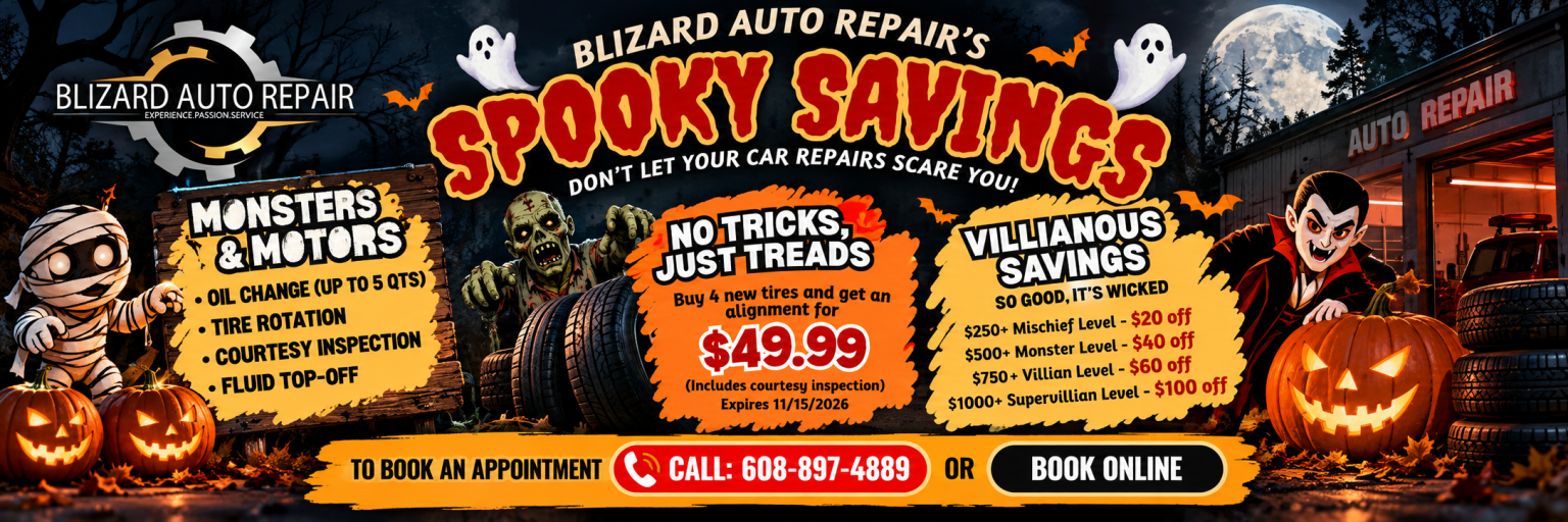 Halloween Savings Blizard Auto Repair